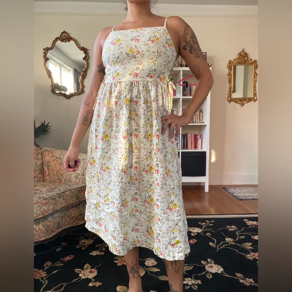 Urban Outfitters Lace-Up Side Midi Dress